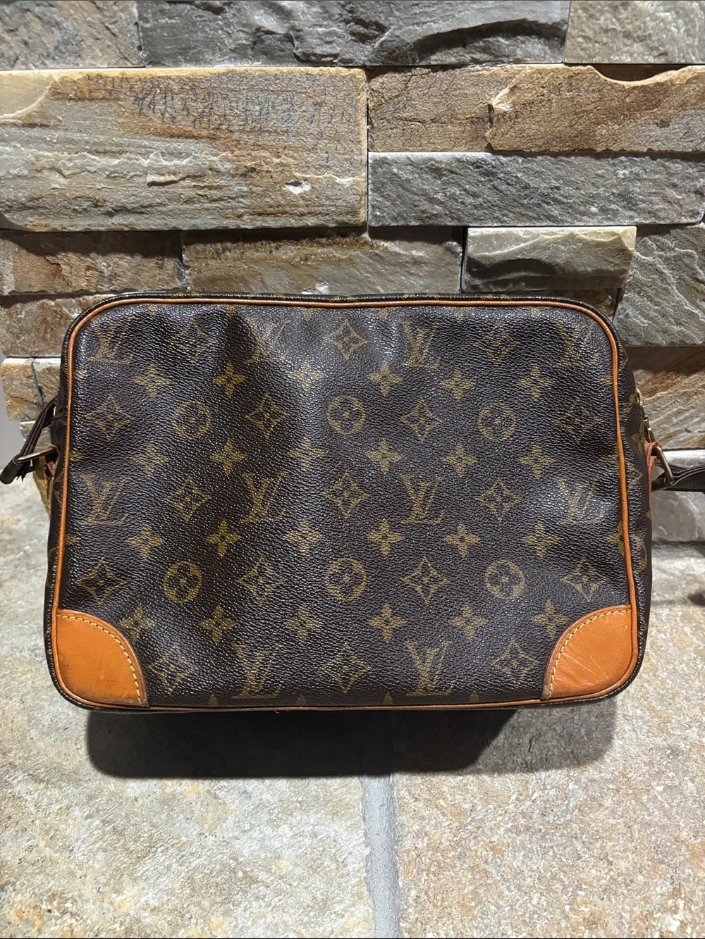 Louis Vuitton Monogram Canvas Nile Crossbody Bag in Brown and Tan